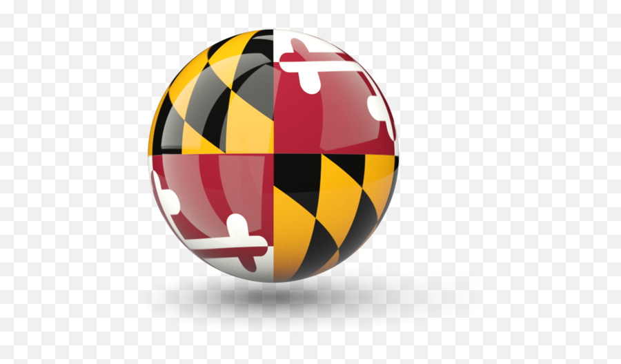 Maryland Flag Sphere Png Image With No - Transparent Maryland Flag Png Emoji,Maryland Flag Png