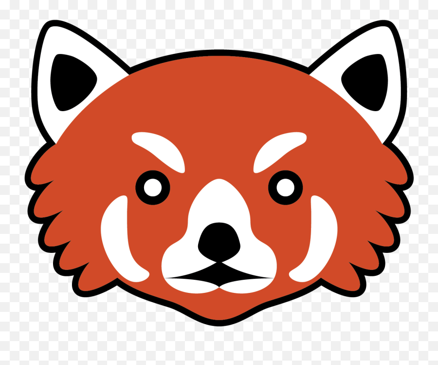 Download Panda Clipart Red Panda - Shape Of Red Pandas Face Emoji,Red Panda Clipart
