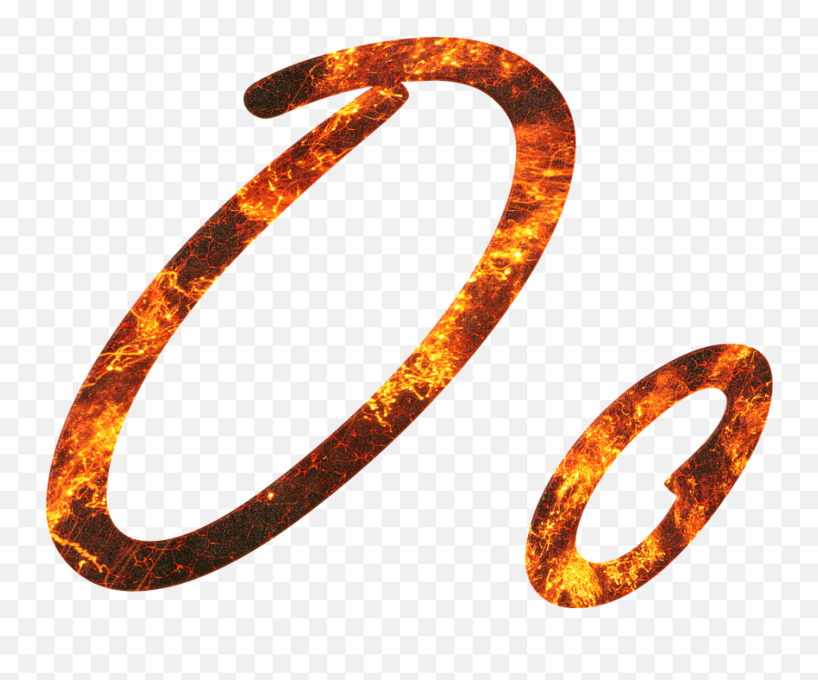 Letter O Fire - Letter Fonts Emoji,Fire Embers Png