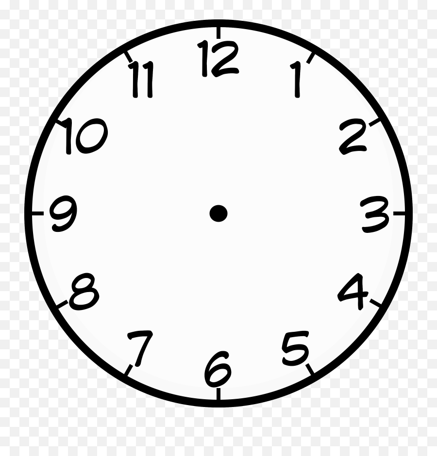 Free Clock Face With No Hands Download - Outline Image Of Clock Emoji,Clock Clipart