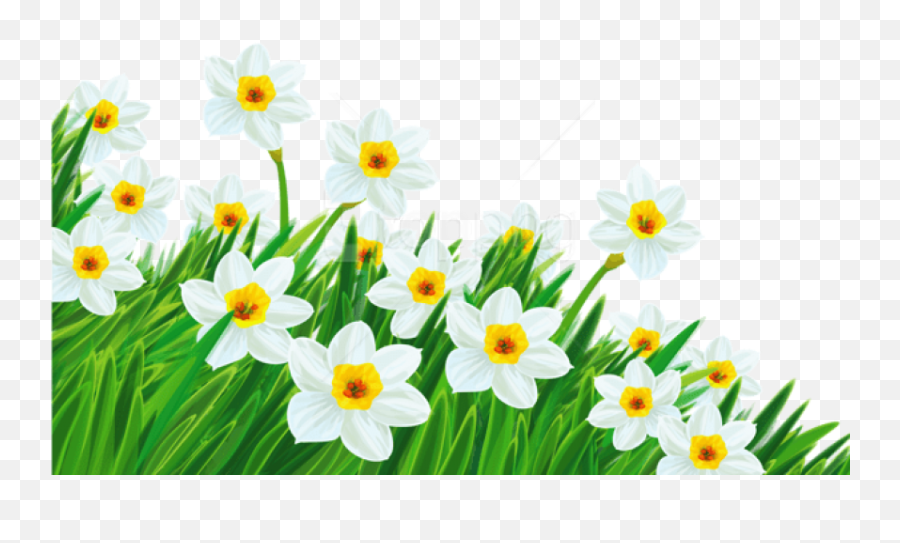 Free Png Download Transparent Grass - Clip Art Transparent Spring Flowers Emoji,Spring Flowers Clipart