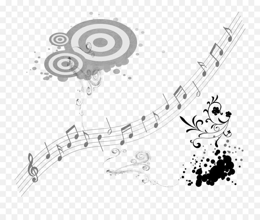 Black And White Musical Note Musical Notation - Musical Emoji,Musical Notes Clipart Black And White