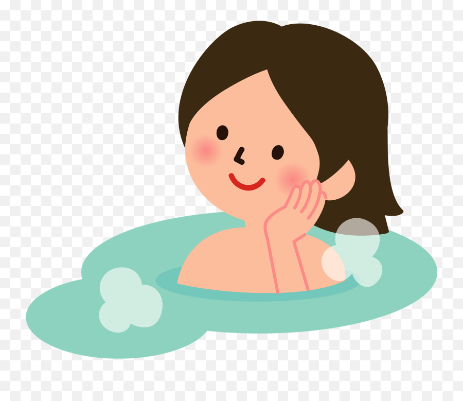 Woman Is In A Hot Spring Clipart Free Download Transparent - Happy Emoji,Spring Clipart