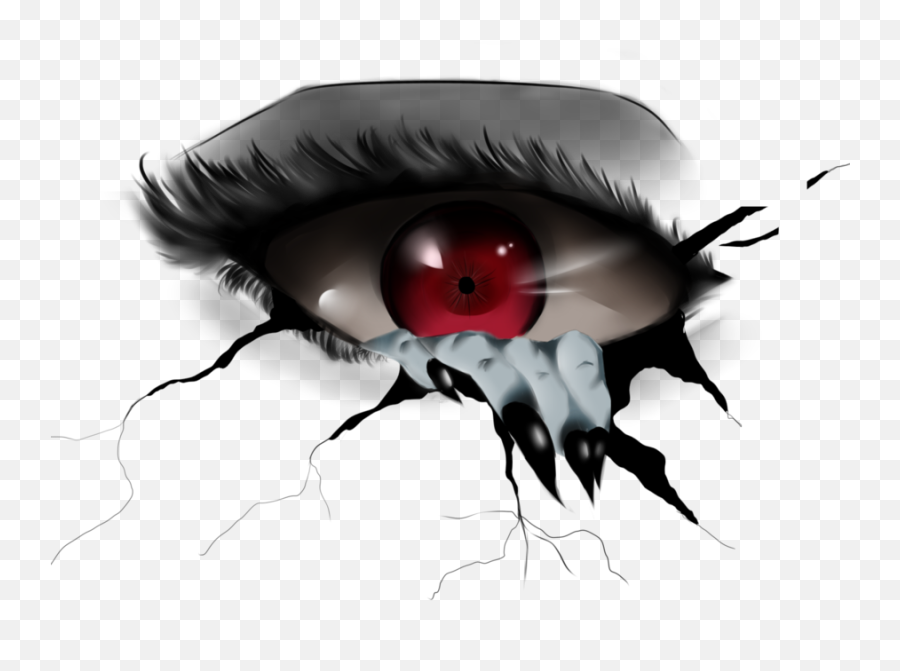 Eye Demon Drawing Devil - Transparent Devil Eyes Png Emoji,Evil Eyes Png