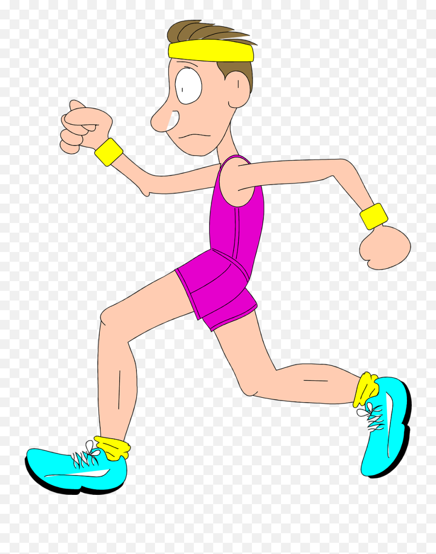 Run Clipart Transparent Background - Runner Cartoon No Background Emoji,Running Clipart