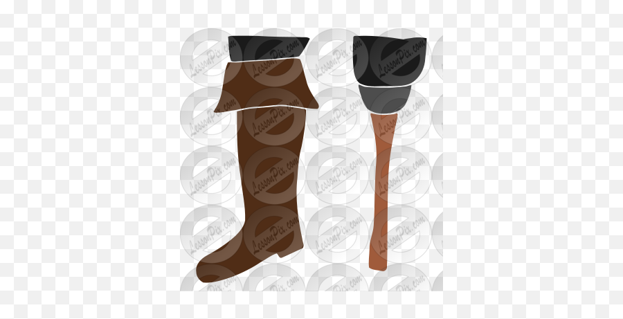 Pirate Peg Leg Stencil For Classroom - Calf Length Emoji,Leg Clipart