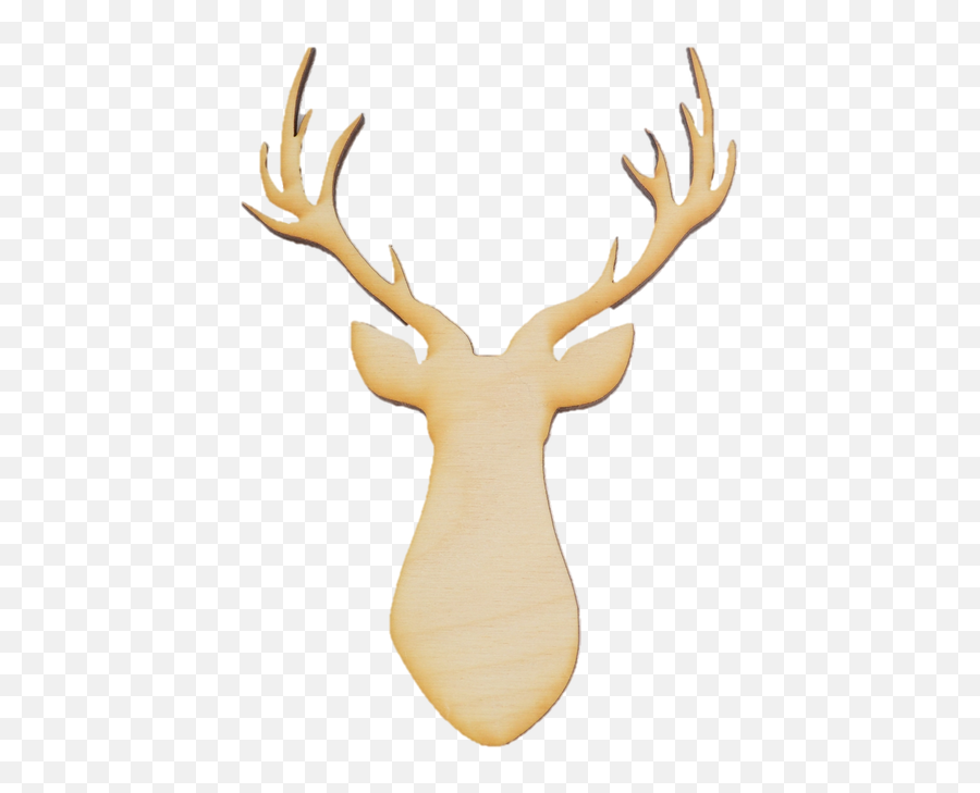 Deer Head Wood Cutout - Decorative Emoji,Deer Head Logo