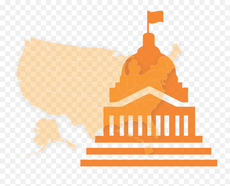 Generic Capital Dome Superimposed Over Outline Of The - Govt Icon Emoji,House Outline Png