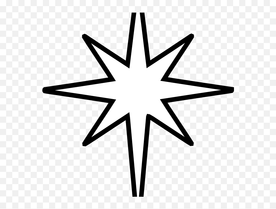 North Star Coloring Page Coloring Page Cvdlipids - Nativity 8 Pointed Star Emoji,Star Outline Clipart