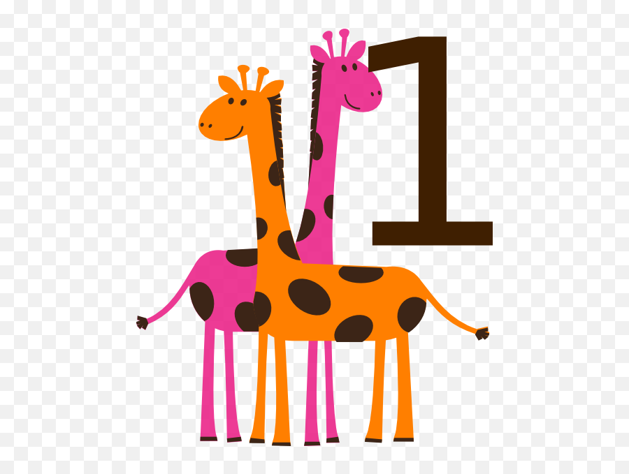 First Birthday Giraffes Clip Art At Clkercom - Vector Clip Emoji,Birthday Girl Png