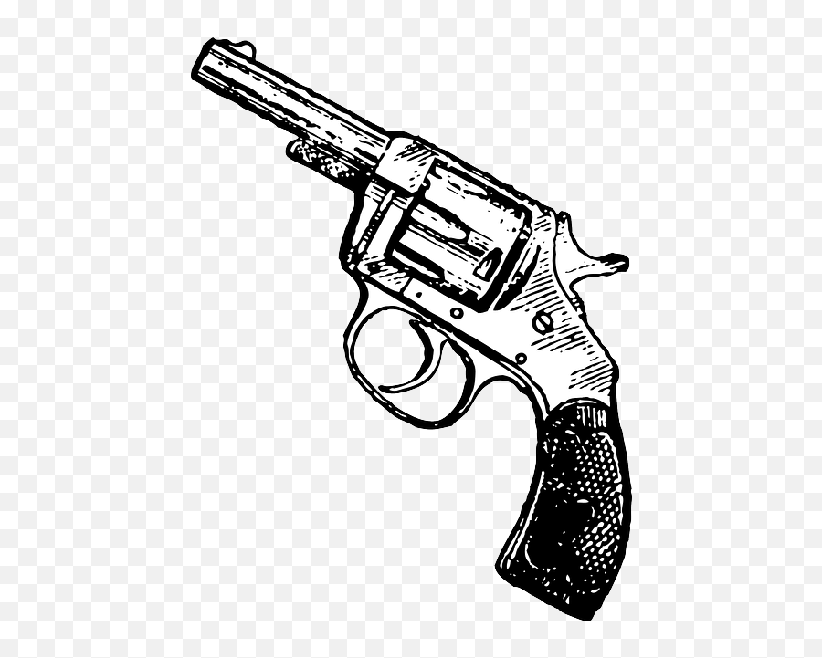Download Hd Lipstick Drawing Gun - Revolver Clipart Png Emoji,Gun Clipart Png