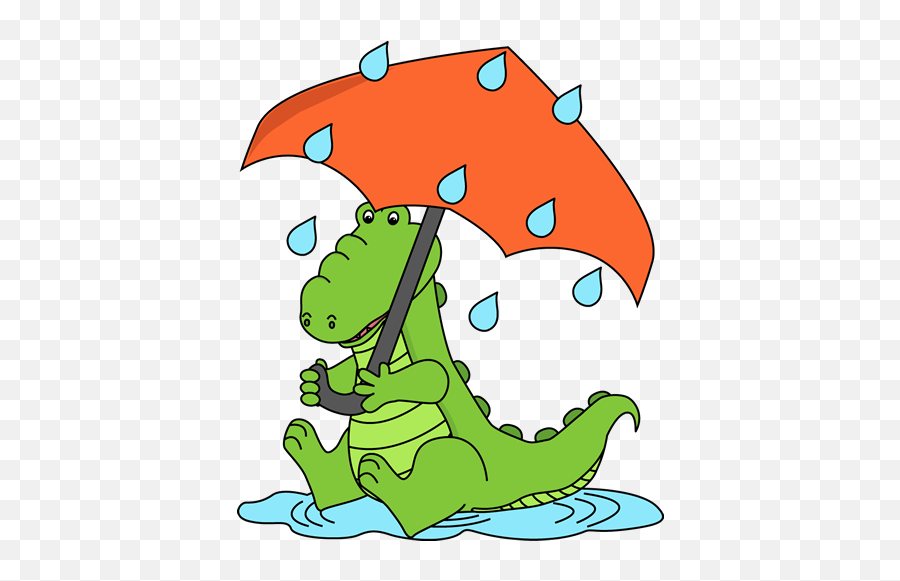 Alligator Sitting In The Rain Clip Art - Alligator Sitting Emoji,Cute Alligator Clipart