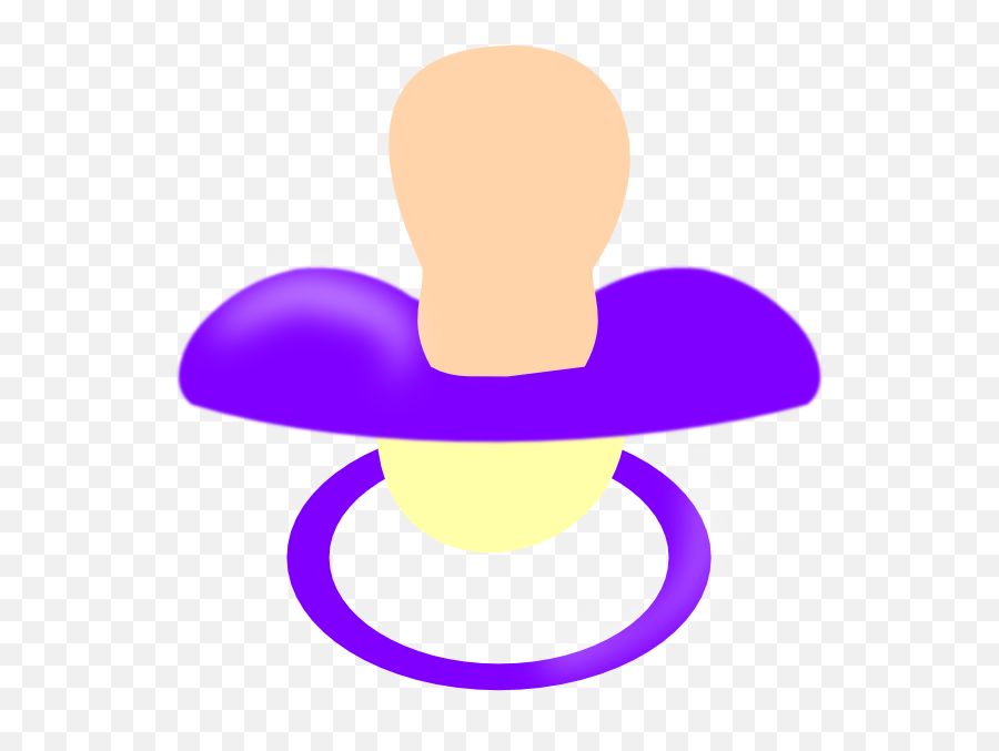 Purple Pacifier Clip Art At Clker - Purple Pacifier Clipart Emoji,Pacifier Clipart