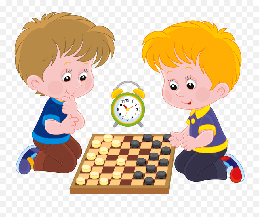 Child Playing Chess Clipart - Play Chinese Chess Clipart Emoji,Kids Playing Clipart