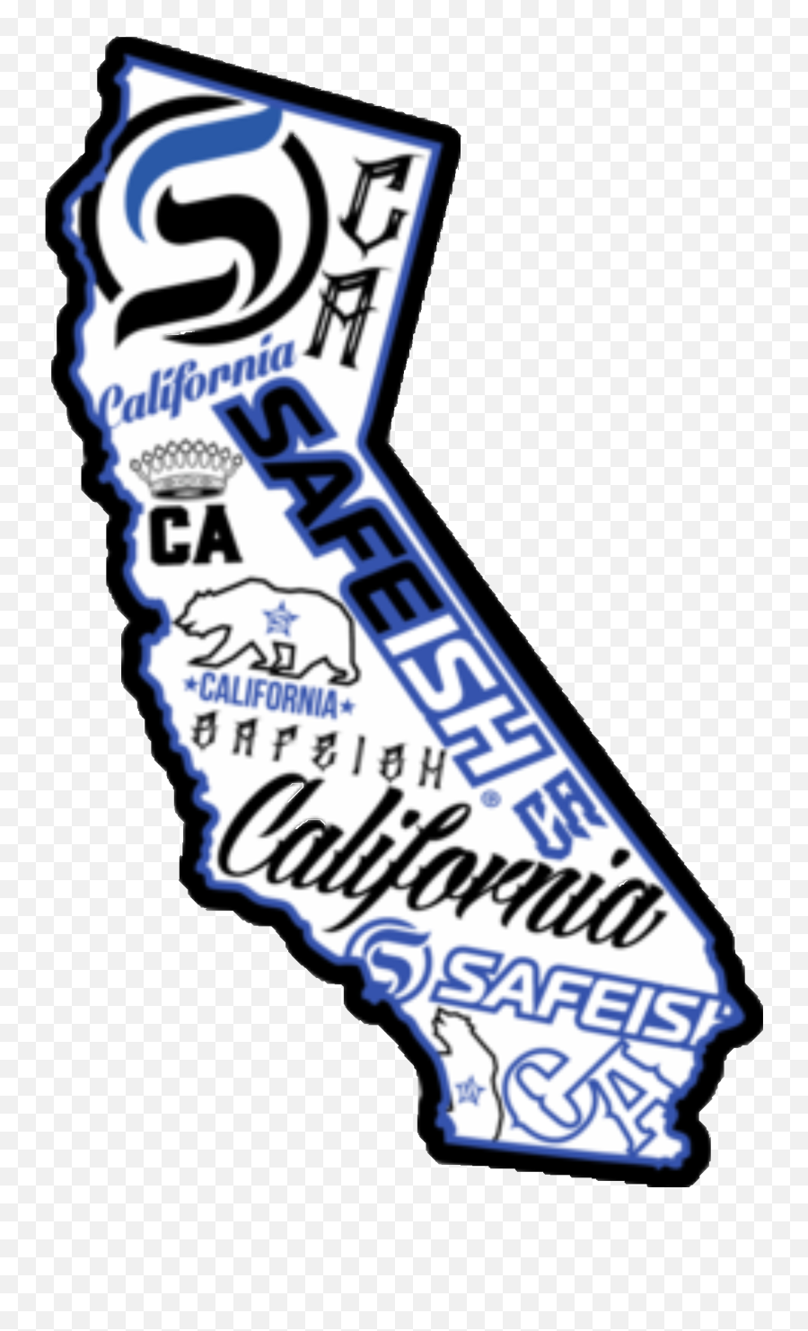 California State Stickers - California Stickers Png Clipart California Sticker Clipart Emoji,California Clipart