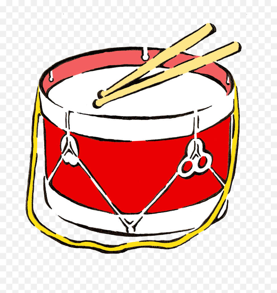 Drums Clipart School Band Drums School Band Transparent - Drum Drawing Png Emoji,Drums Clipart