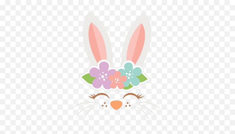 Easter Bunny Face Svg Cut Files Svg - Easter Bunny Face Clipart Emoji,Bunny Face Clipart