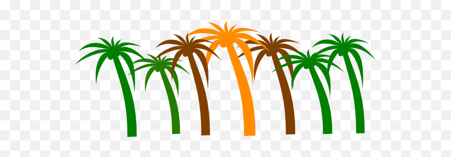 Palm Tree Clip Art At Clker Vector Clip - Palm Tree Line Clipart Emoji,Palm Tree Clipart