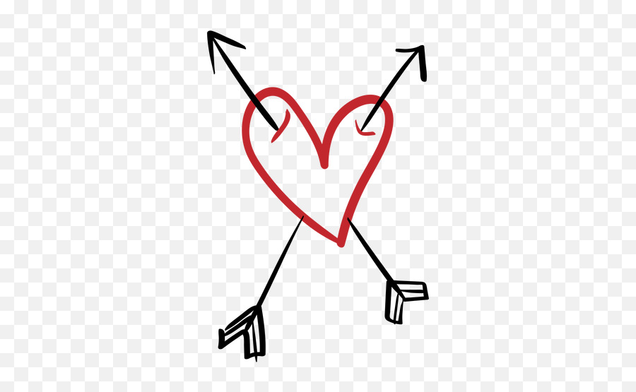 Heart Pierced With Two Arrows - Transparent Png U0026 Svg Vector Language Emoji,Crossed Arrows Logo