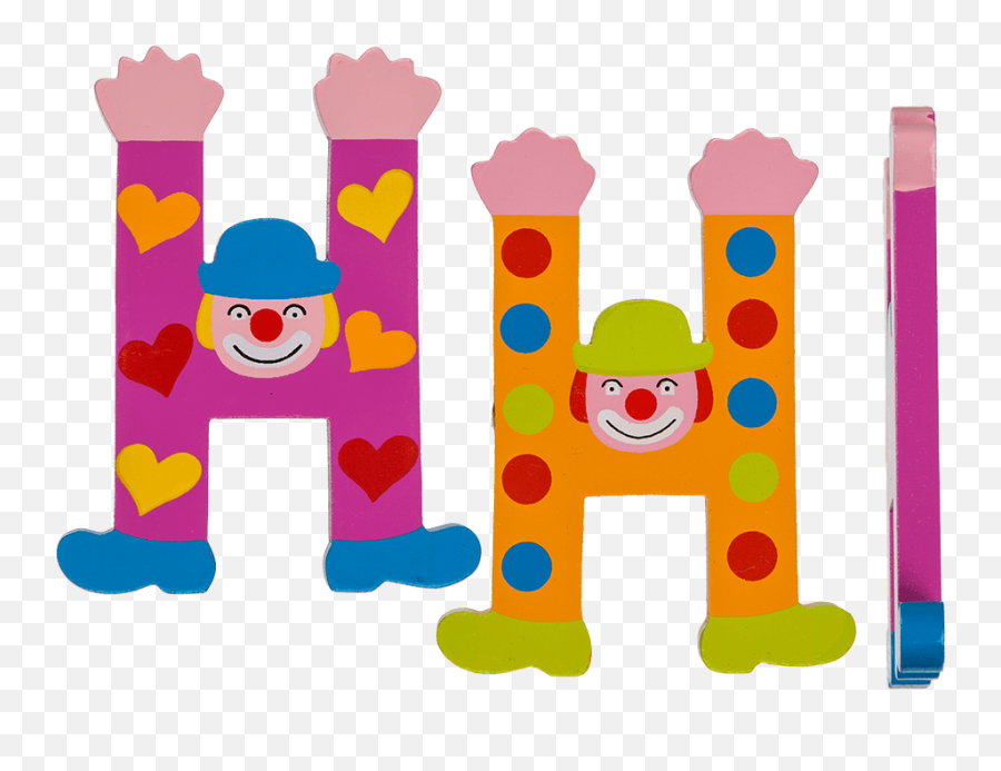 Tatiri Crazy Clown Letter H Purple Hearts Clipart - Full Crazy Alphabet Letters Emoji,Fancy Heart Clipart