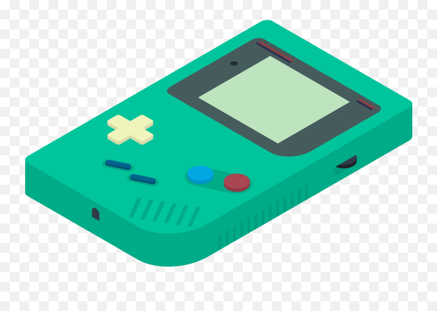Green Gameboy Icon Isometric Style Transparent - Clipart World Emoji,Video Game Console Clipart