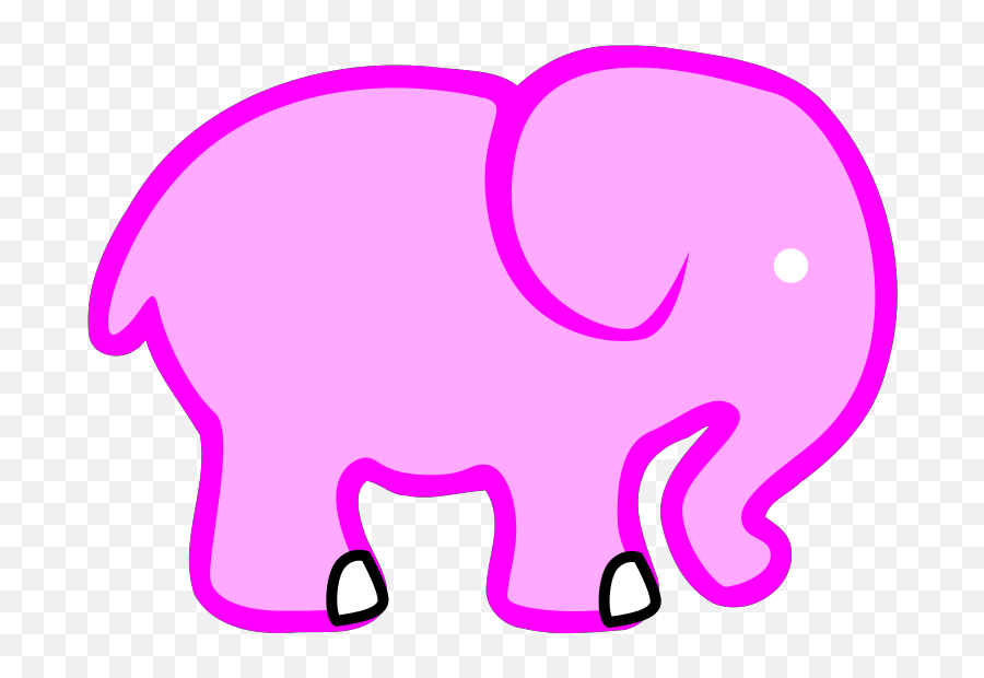 Pink Elephant Svg Vector Pink Elephant Clip Art - Svg Clipart Emoji,Indian Elephant Clipart