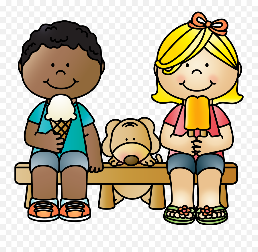 Kids Eating Ice Cream Clipart - Image 8 Emoji,Kid Eating Clipart