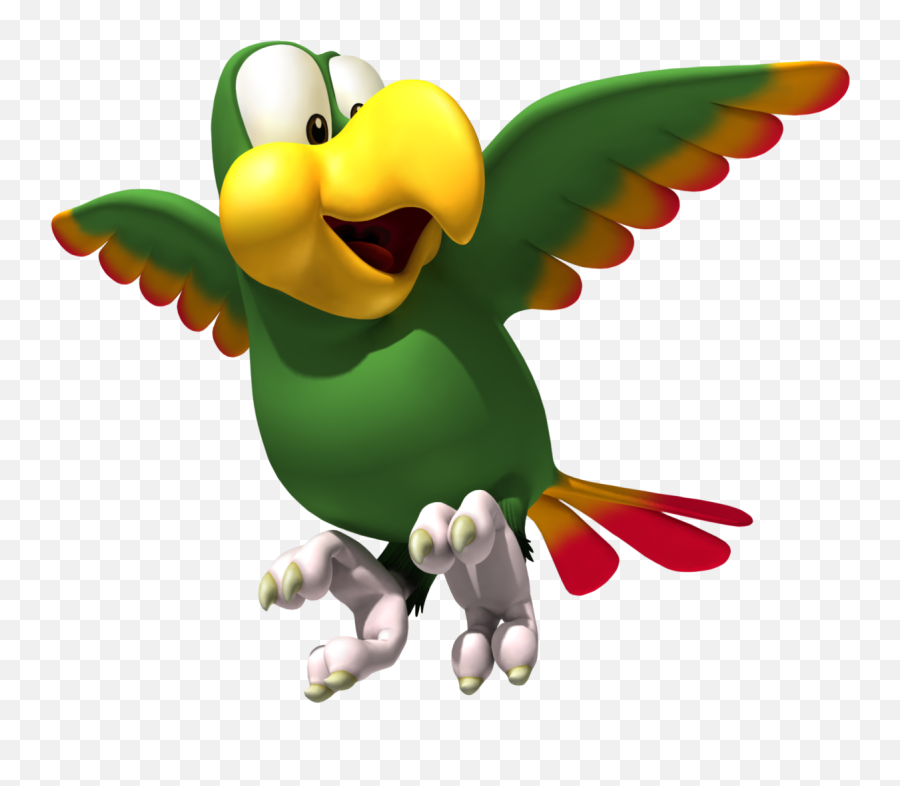 Squawks The Parrot - Squawks Dk Emoji,Donkey Kong Country Logo