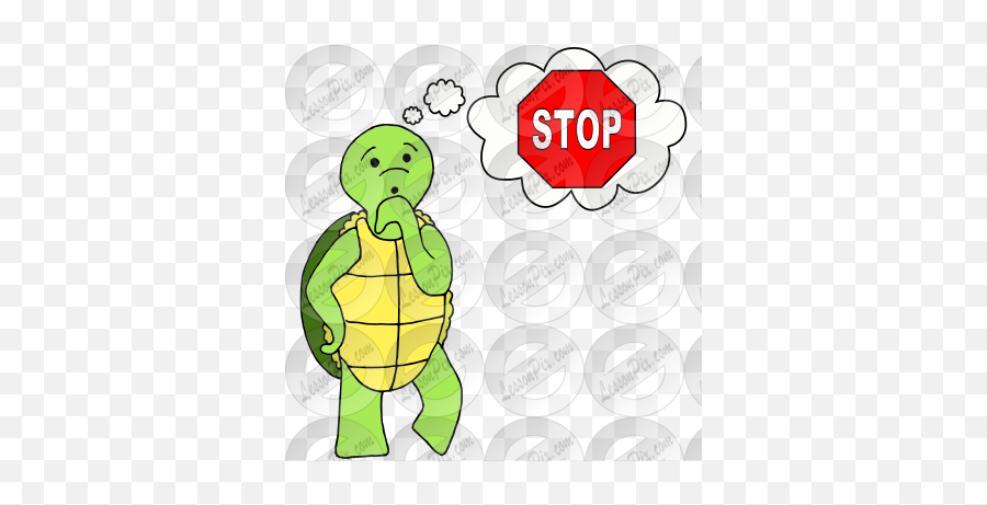 Great Stop To Think Turtle Clipart - Dot Emoji,Think Clipart