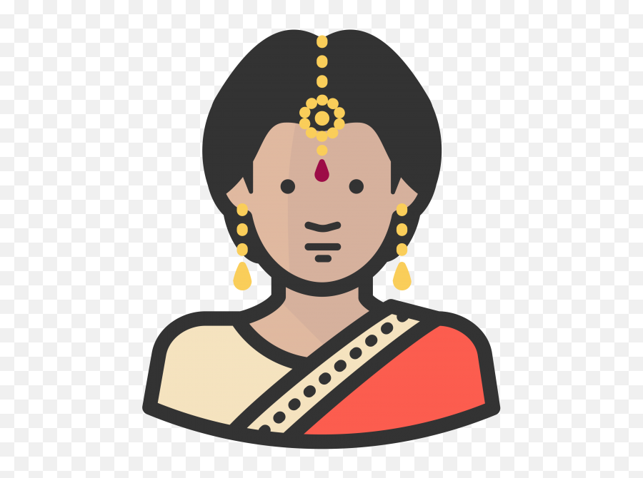 Indian Clipart Business Woman - Indian Woman Icon Png Indian Woman Clipart Emoji,Indian Clipart