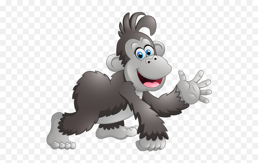 Happy Monkey Cartoon Png Clipart Image - Animation Of Monkey Png Emoji,Clipart Monkey