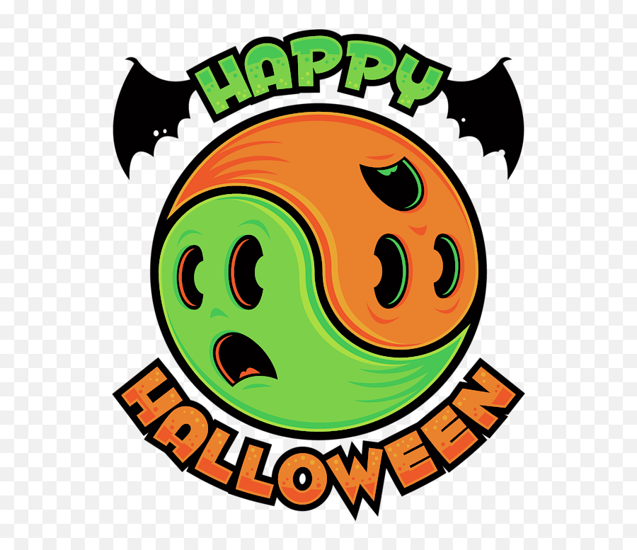 Happy Halloween Ghost Yin - Yang Tank Top Happy Halloween Ghost Emoji,Happy Halloween Logo
