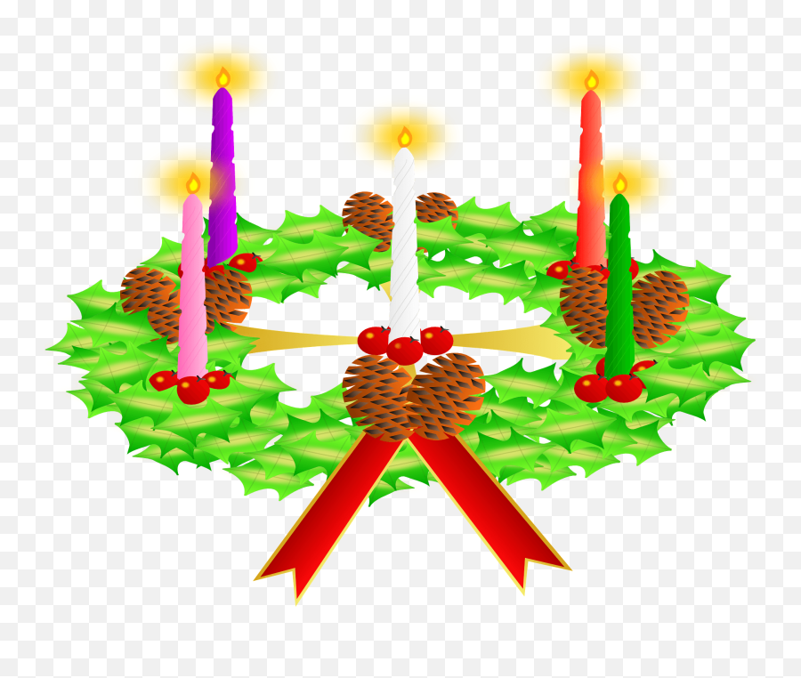 Clipart Of Christmas Wreaths 3 - Corona De Adviento Dibujo Coloreado Emoji,Christmas Wreath Clipart