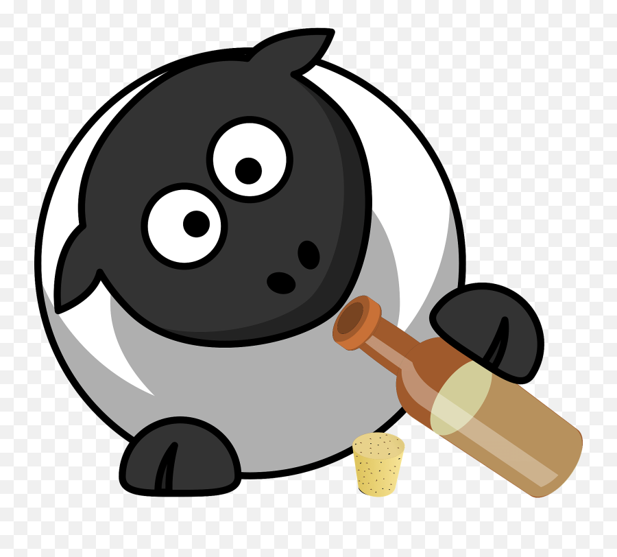 Smile Line Sheep Png Clipart - Drinking Sheep Emoji,Drinking Water Clipart
