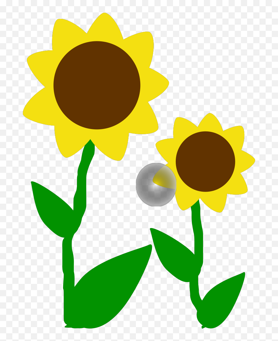 Simple Cartoon Sunflower Png Svg Clip Art For Web - Hsunflower Cartoon Emoji,Sunflower Clipart Png