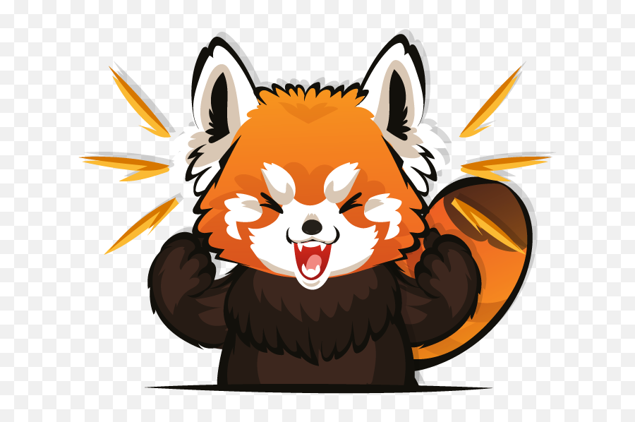 Angry Red Panda Cartoon Clipart - Gif Red Panda Png Emoji,Red Panda Clipart