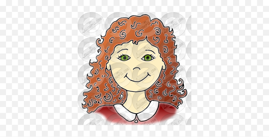 Long Curly Hair Picture For Classroom Emoji,Curly Hair Clipart