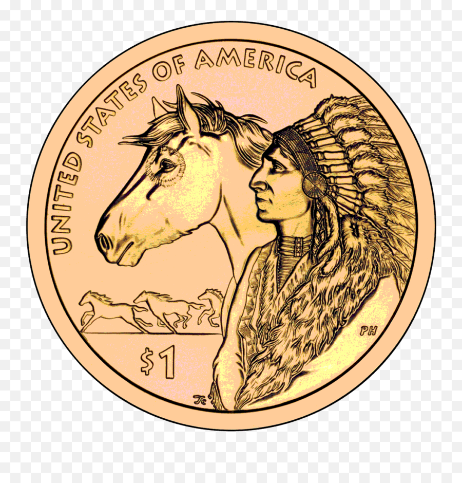 Download Coin Clipart One Dollar - Native American Dollar Coin Emoji,Coin Clipart