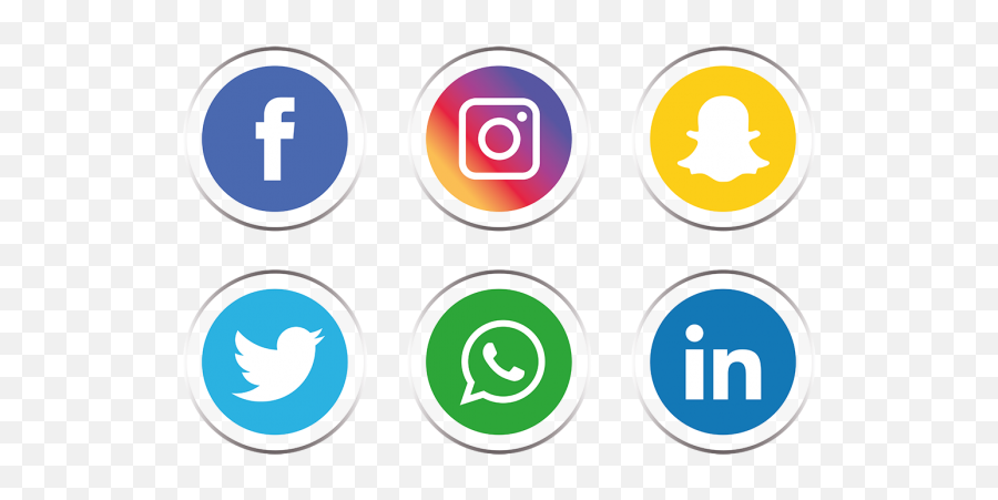 Library Of Social Media Icons 2018 - Vector Facebook Instagram Icon Emoji,Social Media Logo