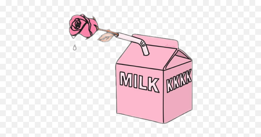 Milk Leche Pink Cute Grunge Tumblr - Png Milk Purple Aesthetic Png Stickers Emoji,Milk Png