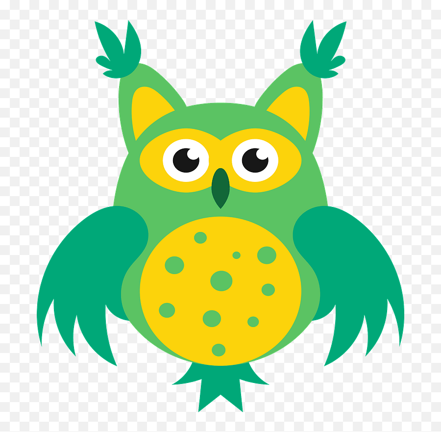 Green Owl Clipart Free Download Transparent Png Creazilla Emoji,Free Owl Clipart