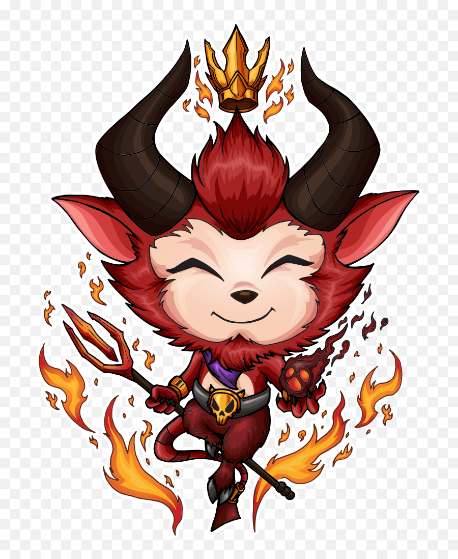 Demon Clipart Female Devil - Little Devil Teemo Fanart Emoji,Devil Clipart
