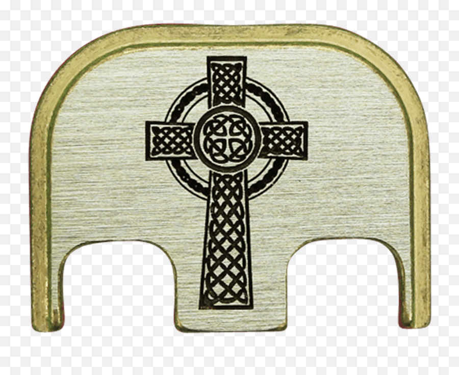Celtic Cross - Brushed Finish Brass Back Plate St Matthew Emoji,Celtic Cross Png