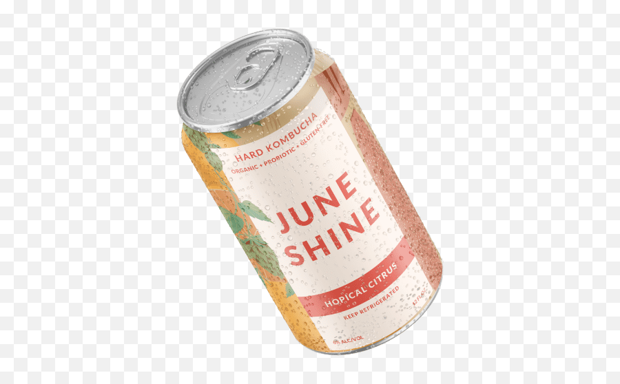 Juneshine Hard Kombucha - Juneshine Hopical Citrus Transparent Png Emoji,Can Png