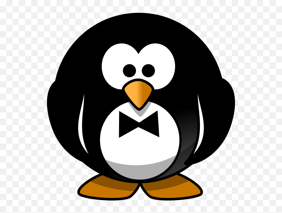 Penguin With A Bow Tie Clip Art At - Penguin Reading Clipart Emoji,Bow Tie Clipart
