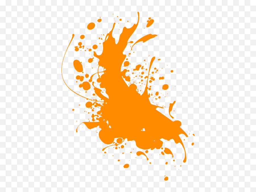 Color Splash Source - Orange Paint Splash Png Full Size Orange Paint Splash Png Emoji,Ink Splash Png