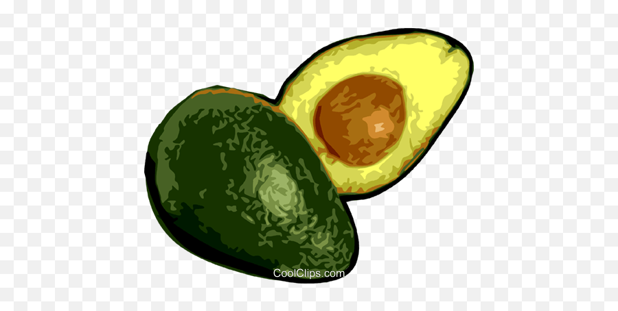 Sliced Avocado Royalty Free Vector Clip Art Illustration - Hass Avocado Emoji,Avocado Clipart
