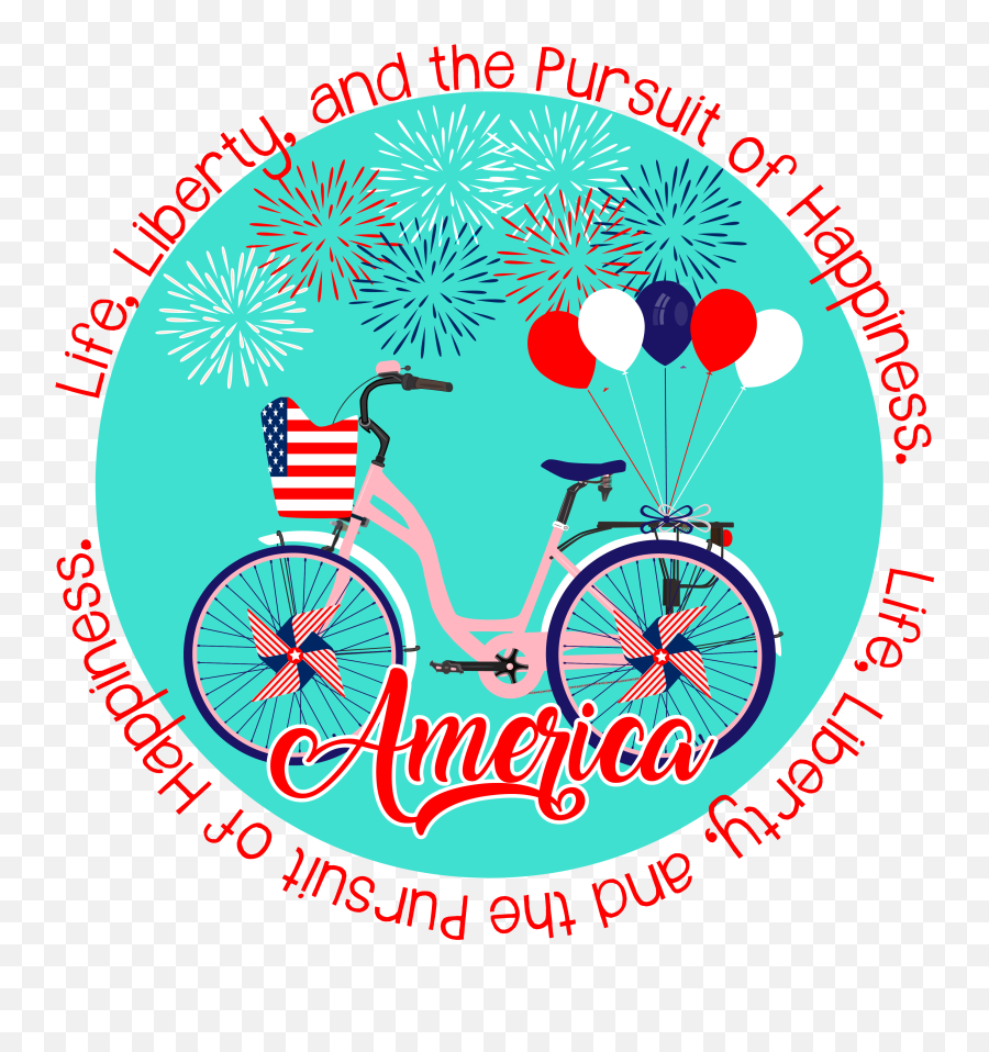 Bike Clipart 4th July - Png Download Full Size Clipart Bicycle Emoji,Fourth Of July Clipart