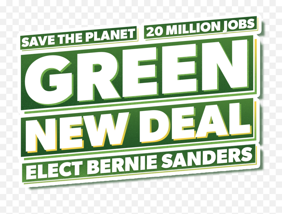 Green New Deal Sticker - Green New Deal Png Transparent Emoji,Bernie Sanders Logo