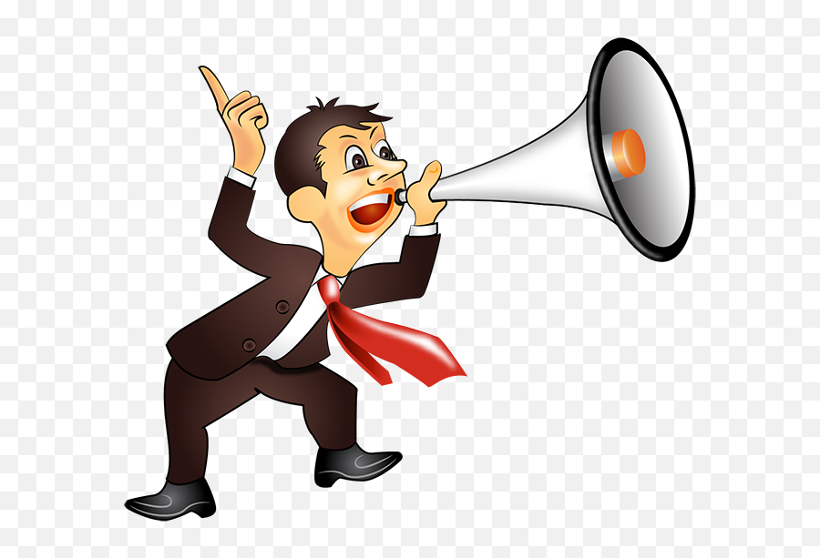 Guy With Loud Speaker - Loud Cartoon Speaker Png Emoji,Speaker Png